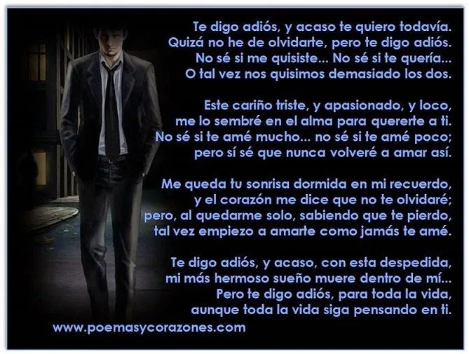 Poesías y poema para una despedida | Poemas y Corazones