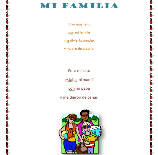 5to Grado - VDS - 2015: Hicimos una poesía a nuestra familia...