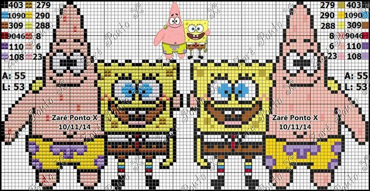 Point de Croix Bob l'Eponge on Pinterest | Spongebob, Bobs and ... Point de Croix Bob l'Eponge on Pinterest | Spongebob, Bobs and ...