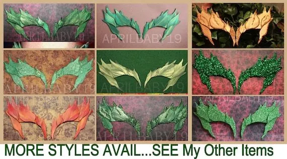 Poison Ivy GREEN leaf Eyebrow Costume Mask Cosplay por Montyfam6 Poison Ivy GREEN leaf Eyebrow Costume Mask Cosplay por Montyfam6