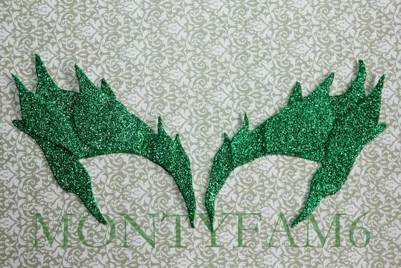 Poison Ivy Leaves Eyebrow Eye mask EMERALD Glitter por Montyfam6 Poison Ivy Leaves Eyebrow Eye mask EMERALD Glitter por Montyfam6