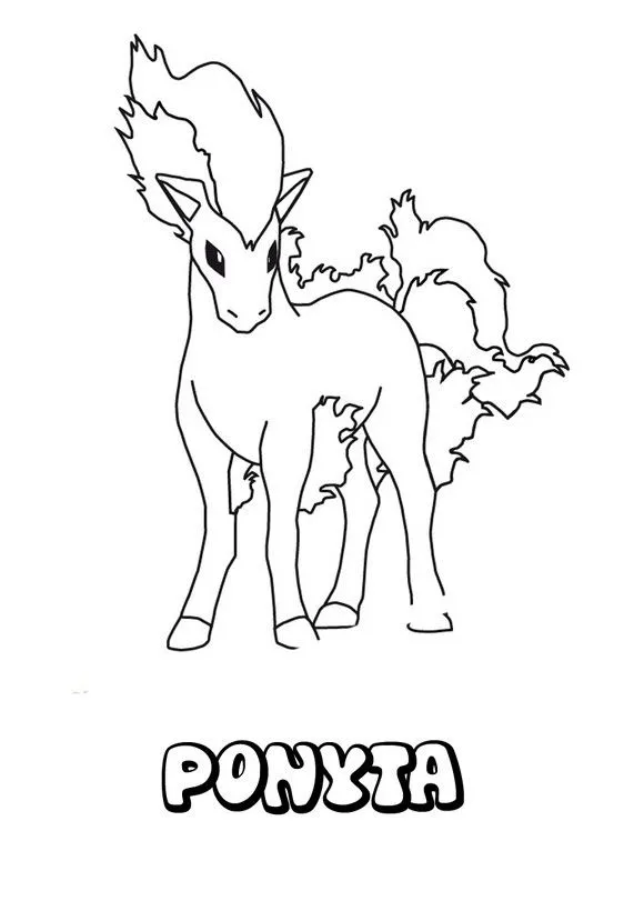 Dibujos para colorear POKEMON FUEGO, Pokemon Ponyta para imprimir Dibujos para colorear POKEMON FUEGO, Pokemon Ponyta para imprimir