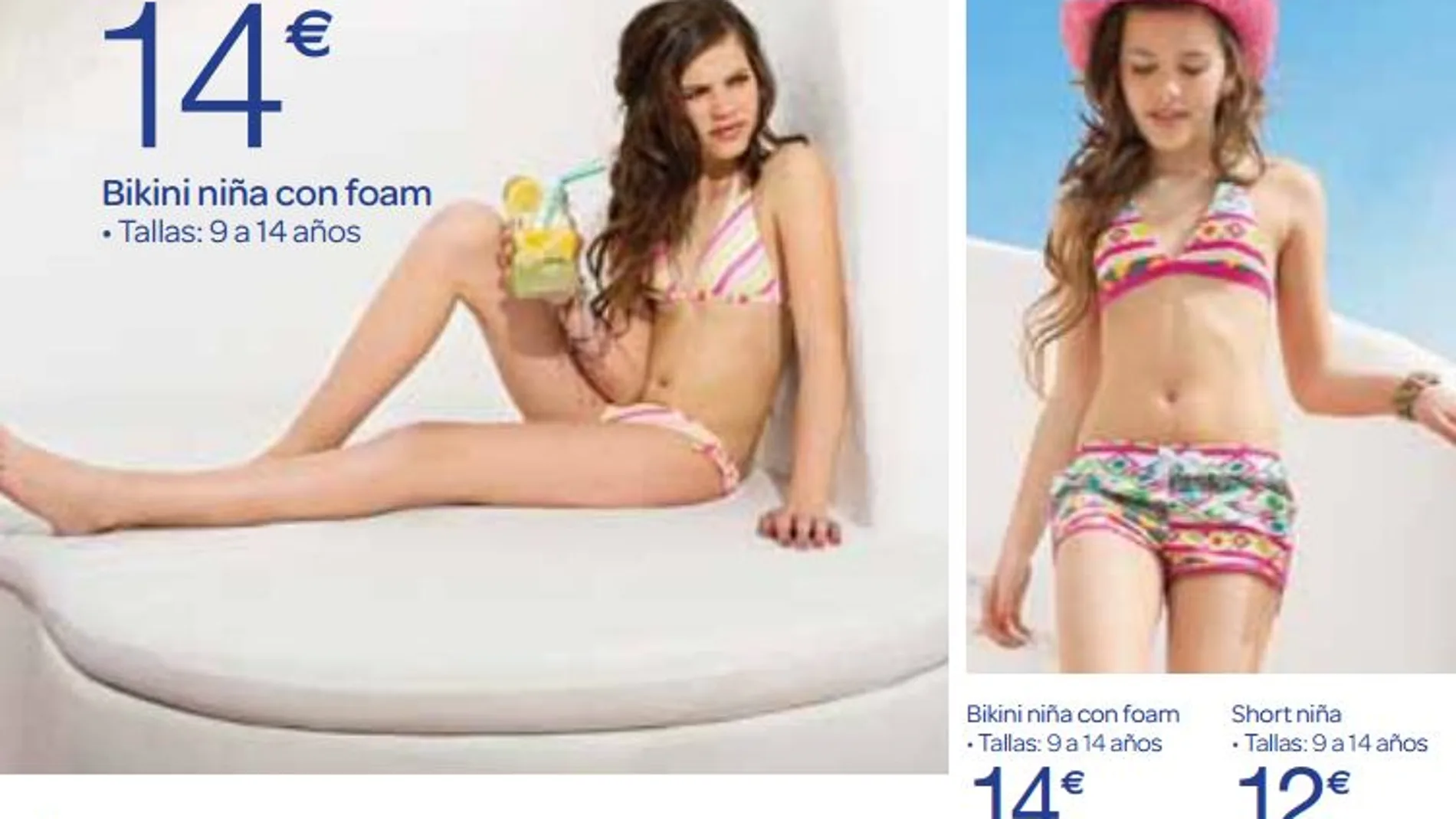 Polémica por la comercialización de un bikini infantil con relleno Polémica por la comercialización de un bikini infantil con relleno