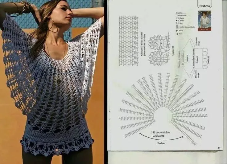 poleras a crochet sin patron on Pinterest | Crochet Top Patterns ...