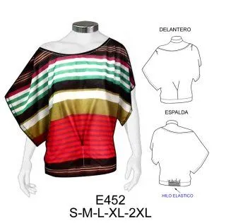 Molde blusa murcielago - Imagui