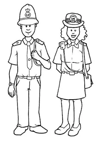 Policía de tránsito en dibujo para colorear - Imagui