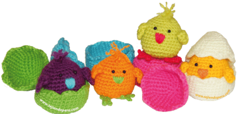 Pollito con Cascarón - Patrón Gratis en Español y con ...