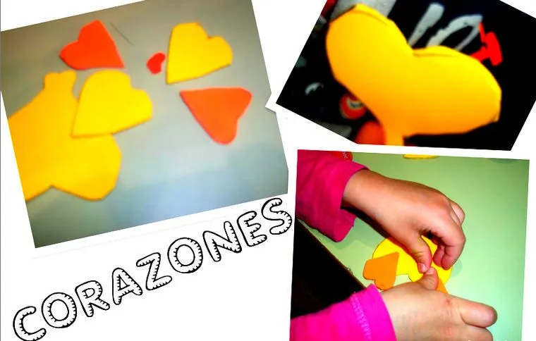 Pollito hecho de corazones - Manualidades Infantiles Pollito hecho de corazones - Manualidades Infantiles