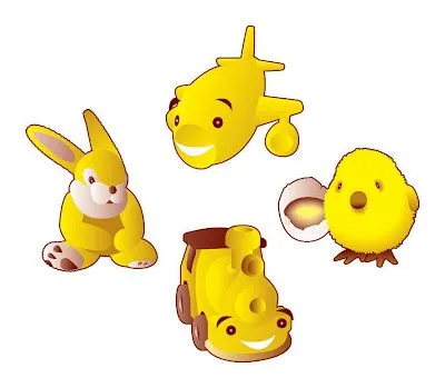  ... pollito que hice hace un tiempo he continuado con otros tres dibujos