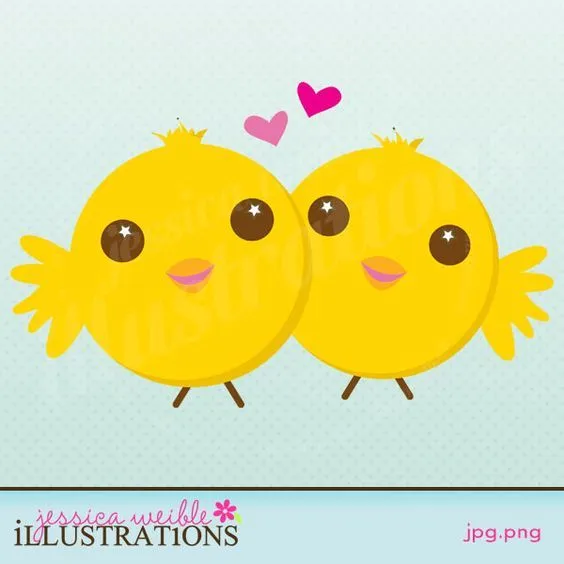 Pollitos enamorados | pollito | Pinterest