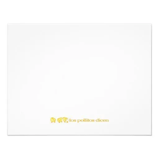 Los Pollitos Simple Baby Shower Invitation from Zazzle.