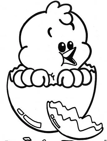 Pollito tierno para colorear - Imagui