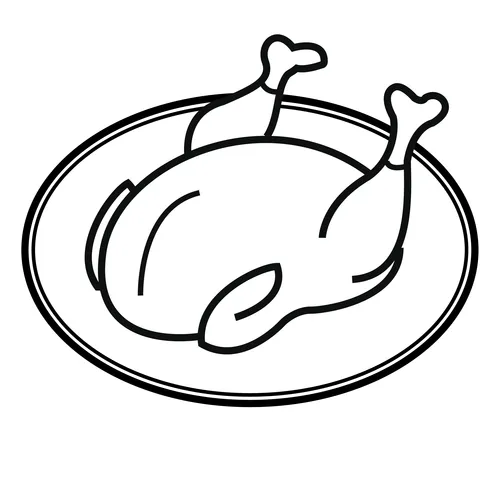 Pollo asado para pintar - Imagui