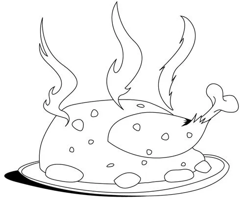 Pollo al horno dibujo - Imagui