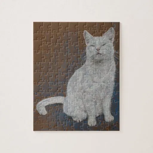polo, la pintura en colores pastel del gato blanco rompecabezas ... polo, la pintura en colores pastel del gato blanco rompecabezas ...