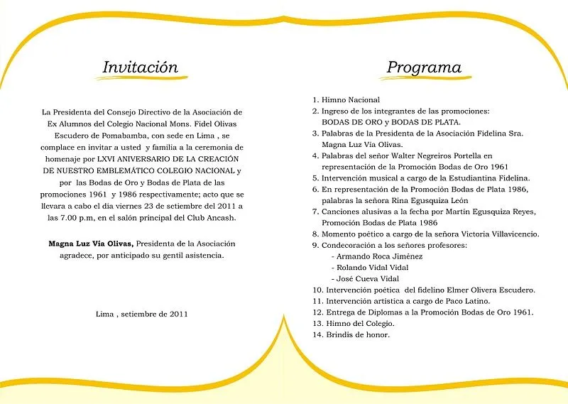 Pomabamba te llevamos en el Corazón: Feliz Aniversario Colegio ...