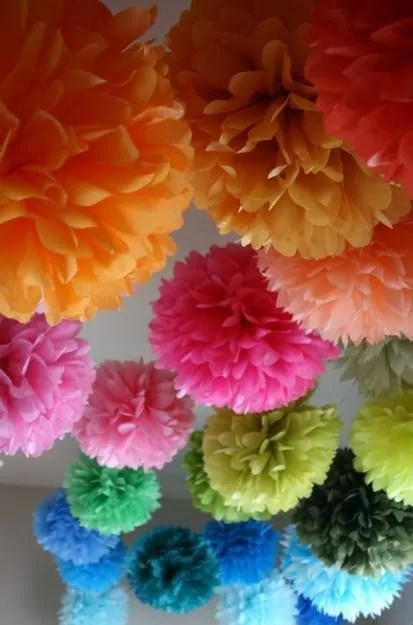 Pompas de papel crepe | Recordatorios y Decoración | Pinterest