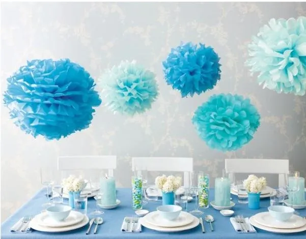 Pompones de papel seda