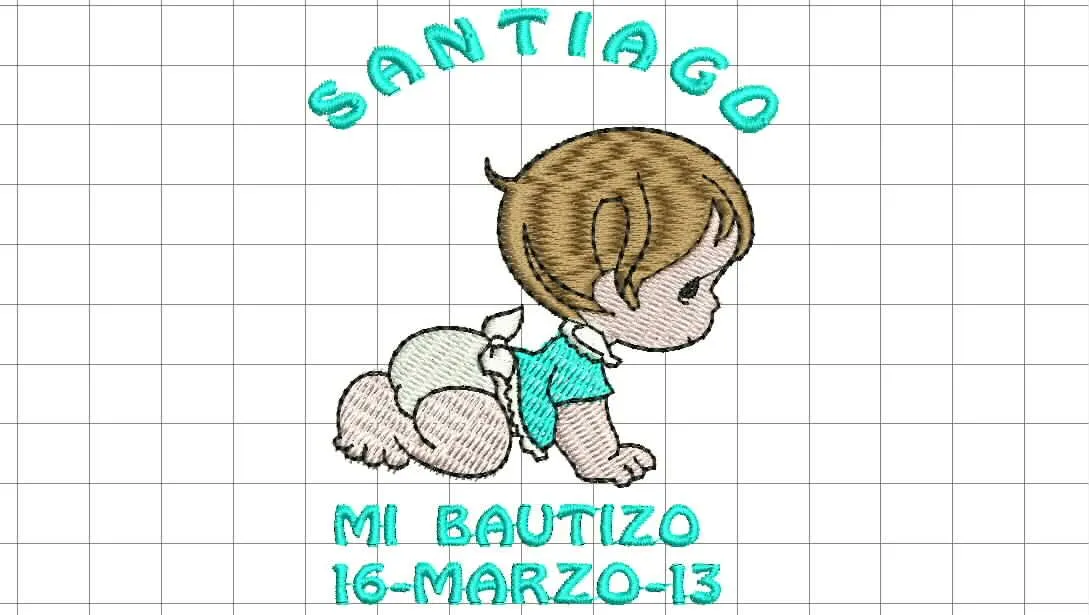 PONCHADOS GRATIS: BEBE PARA BAUTIZO