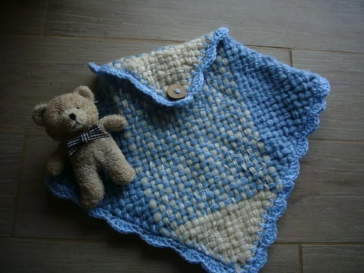 poncho de bebe tejido en telar artesanal y crochet | poncho de ... poncho de bebe tejido en telar artesanal y crochet | poncho de ...