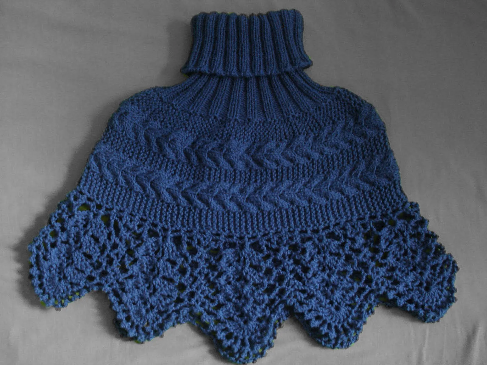 Poncho en crochet y dos agujas | Tejo y bordo Poncho en crochet y dos agujas | Tejo y bordo