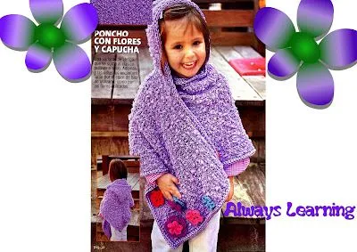 Ponchos para niña - Imagui