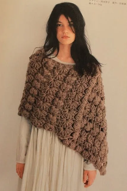 Poncho a crochet cortos - Imagui