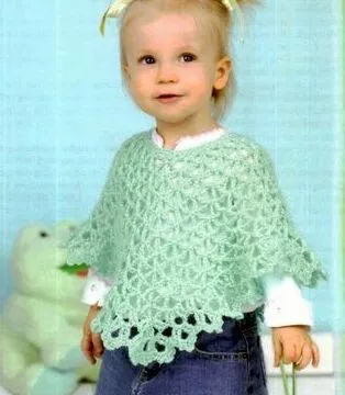 Patron de ponchos tejidos a crochet - Imagui Patron de ponchos tejidos a crochet - Imagui