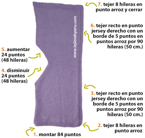 Poncho irregular 2 - Tejiendo Perú