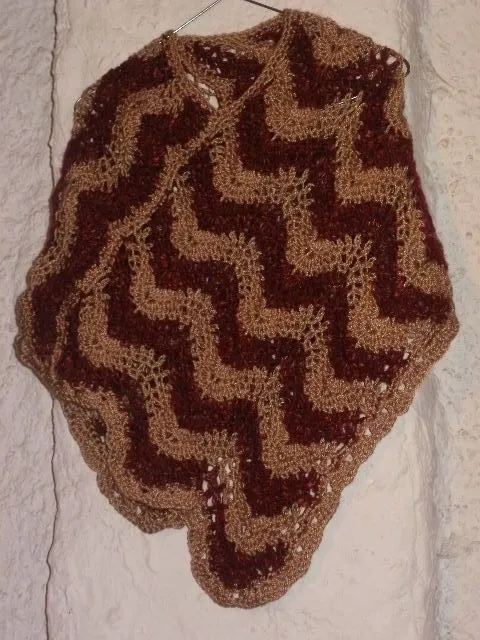 Poncho tejido a dos agujas facil - Imagui