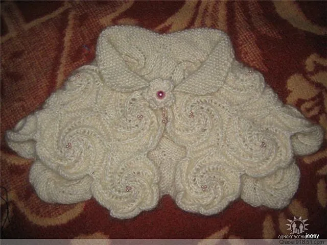 Tejer poncho niña dos agujas - Imagui