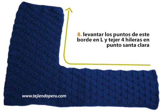 Como agregar cuello a poncho con rectangulos - Imagui