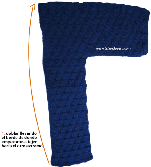 Poncho en L - Tejiendo Perú