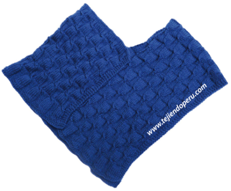 Poncho en L - Tejiendo Perú