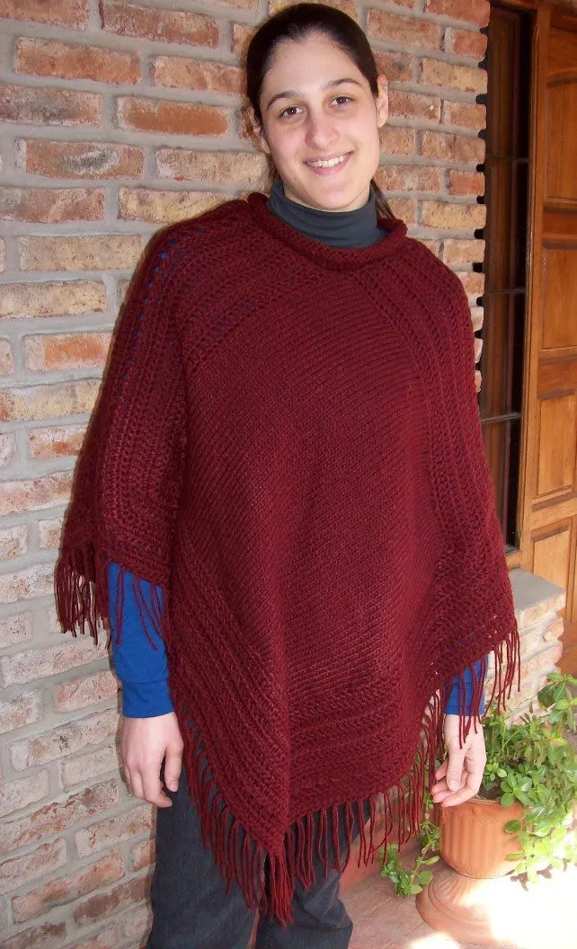 Hacer ponchos con dos agujas - Imagui