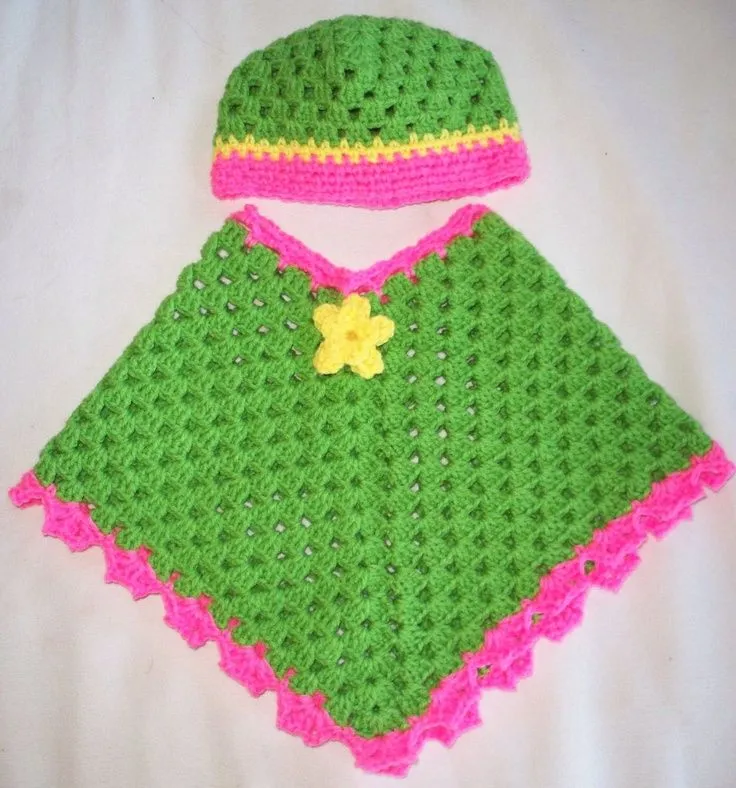 ponchos para niña on Pinterest | 37 Pins