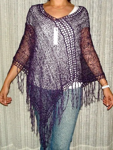 Ponchos tejidos a crochet de verano - Imagui Ponchos tejidos a crochet de verano - Imagui