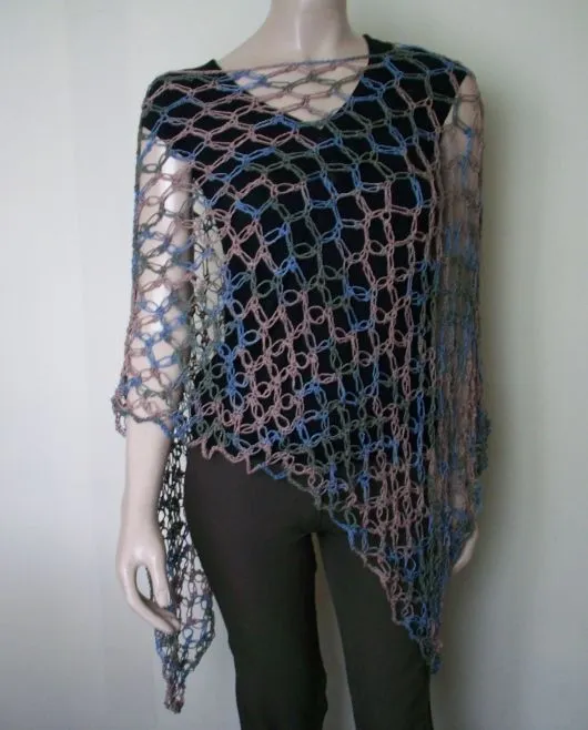 Ponchos de verano tejidos a crochet - Imagui Ponchos de verano tejidos a crochet - Imagui