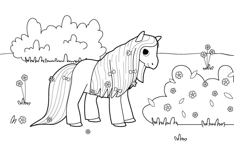 Poni presumido: dibujo para colorear e imprimir Poni presumido: dibujo para colorear e imprimir