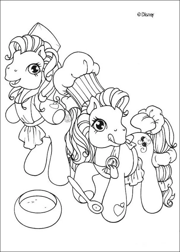 Ponies cocineros en cierne - Mi pequeño Pony para colorear