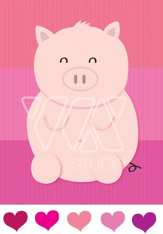 Ponle el Corazón a la Barriga del Cerdito Marranito por WXSTUDIO
