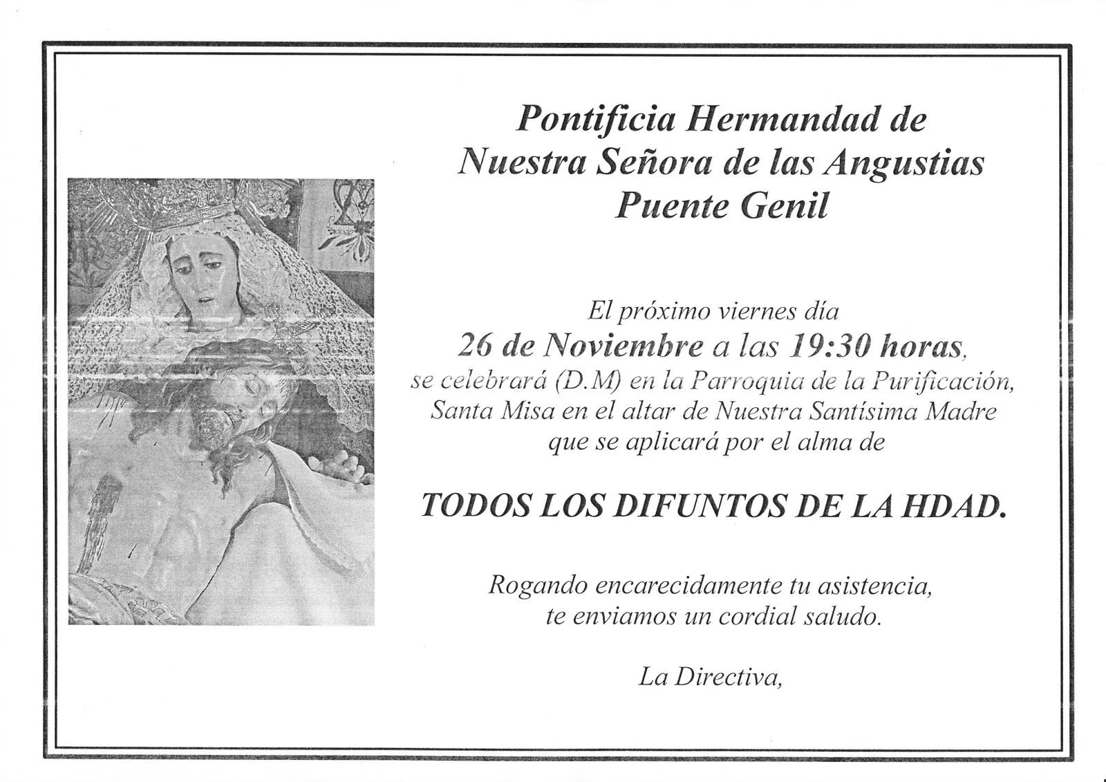 PONTANEANDO: MISA DE REQUIEM HERMANDAD DE LAS ANGUSTIAS