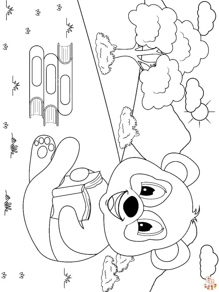 Ponte creativo con las dibujos de panda para colorear