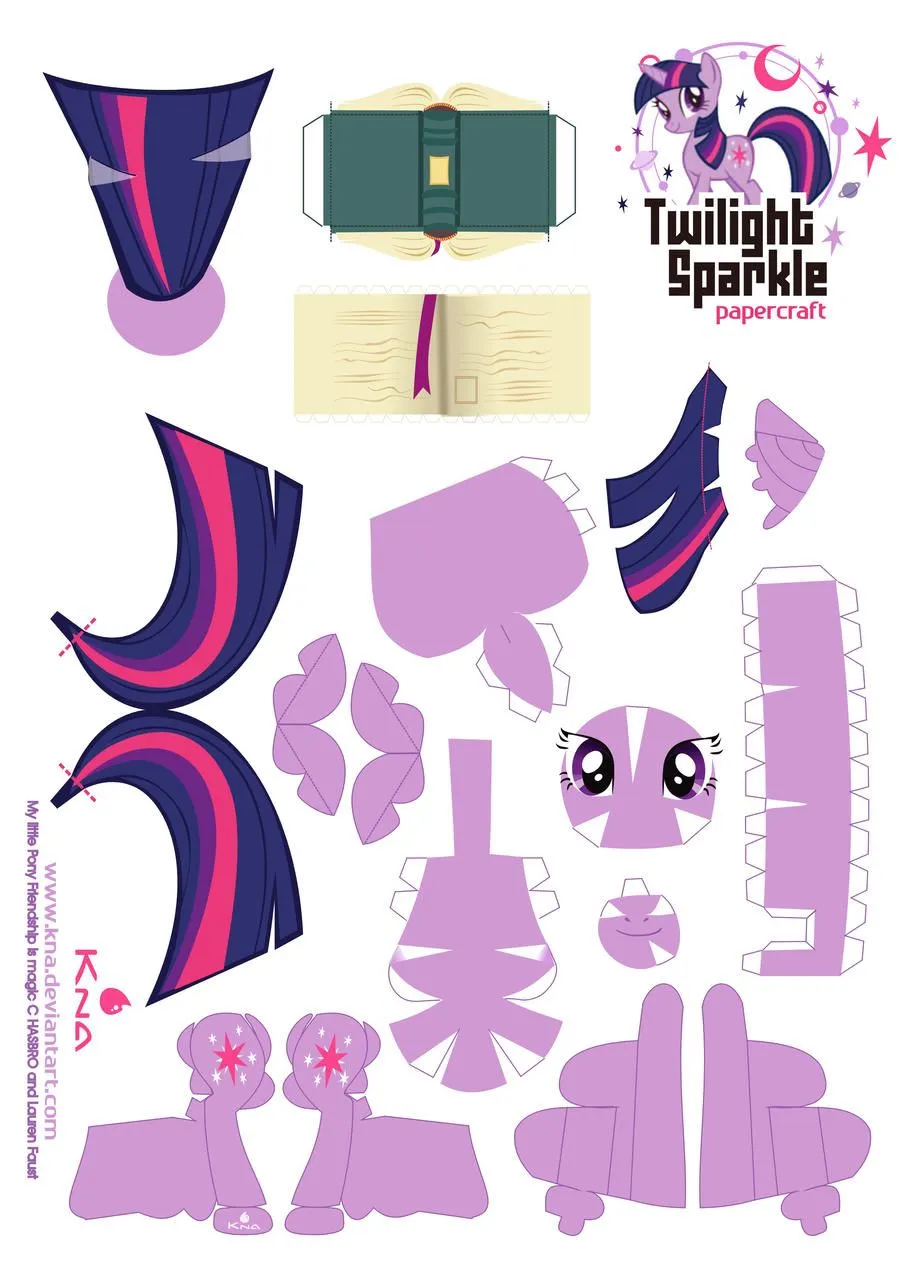 Pony Papercraft Instruction by Kna on DeviantArt Pony Papercraft Instruction by Kna on DeviantArt