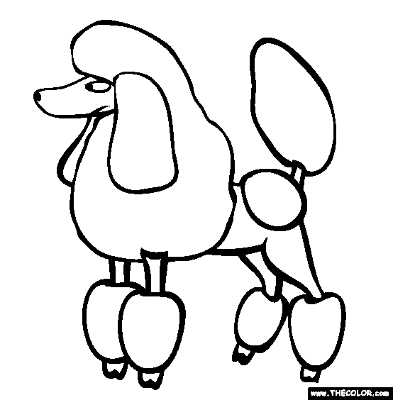 Poodle Coloring Page | Free Poodle Online Coloring | Gallery glass ...