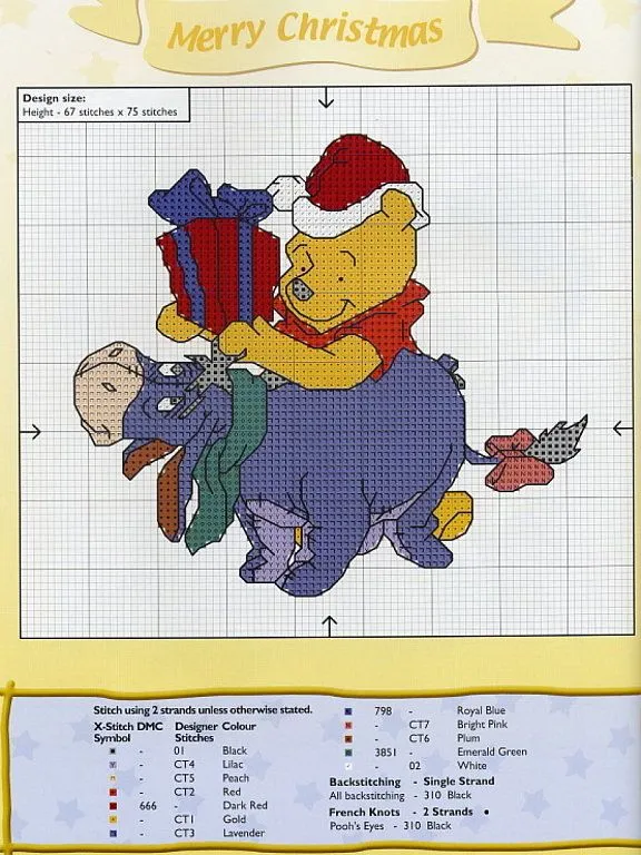 pooh punto cruz (4) | Aprender manualidades es facilisimo.com