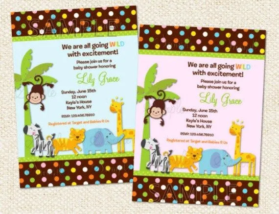 Popular items for jungle baby shower on Etsy