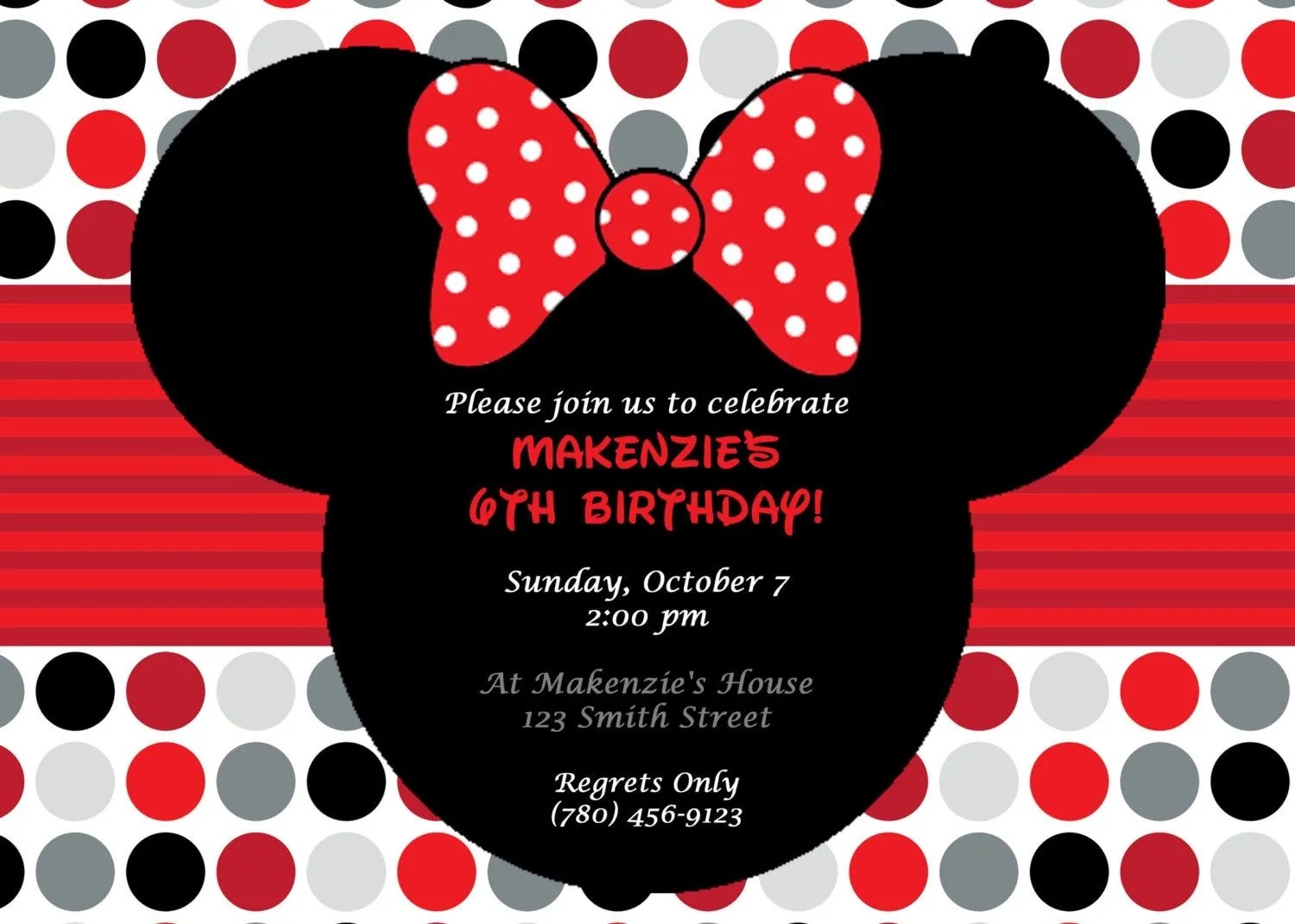 Popular items for minnie invitations on Etsy
