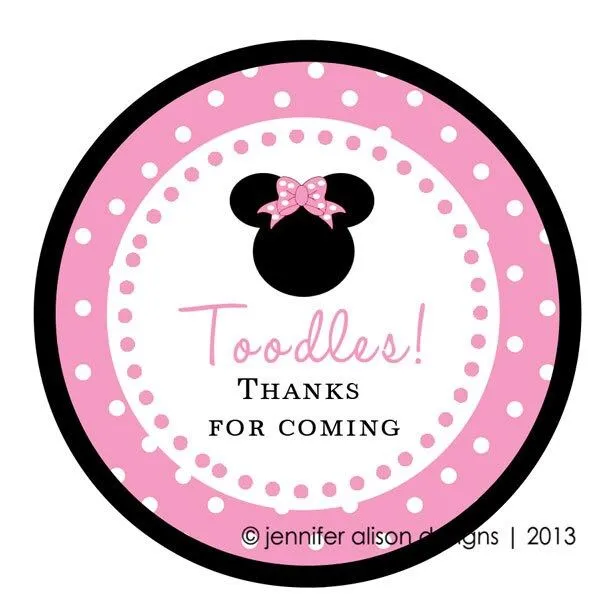Minnie or Mickey Mouse STICKERS toodles by jenniferalisondesign