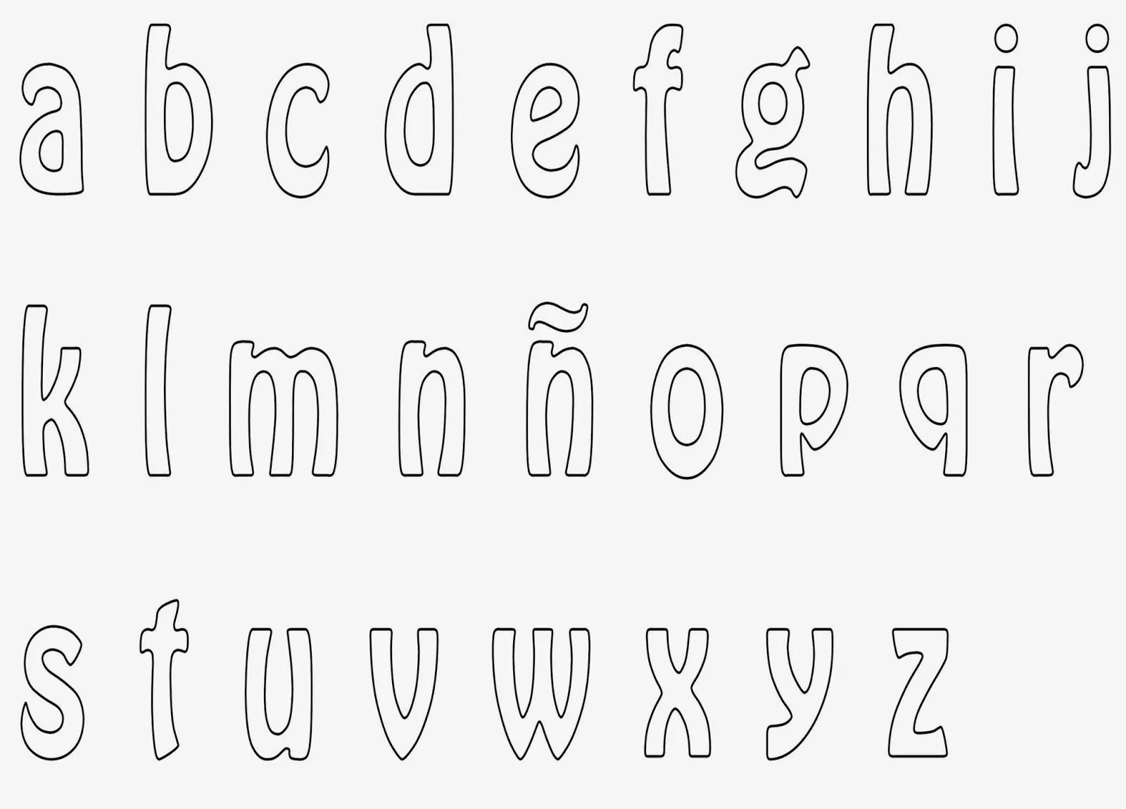 Un Poquito de Todo: Abecedarios varios para fieltro o goma eva (